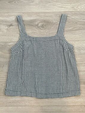 Gingham Linen Tank